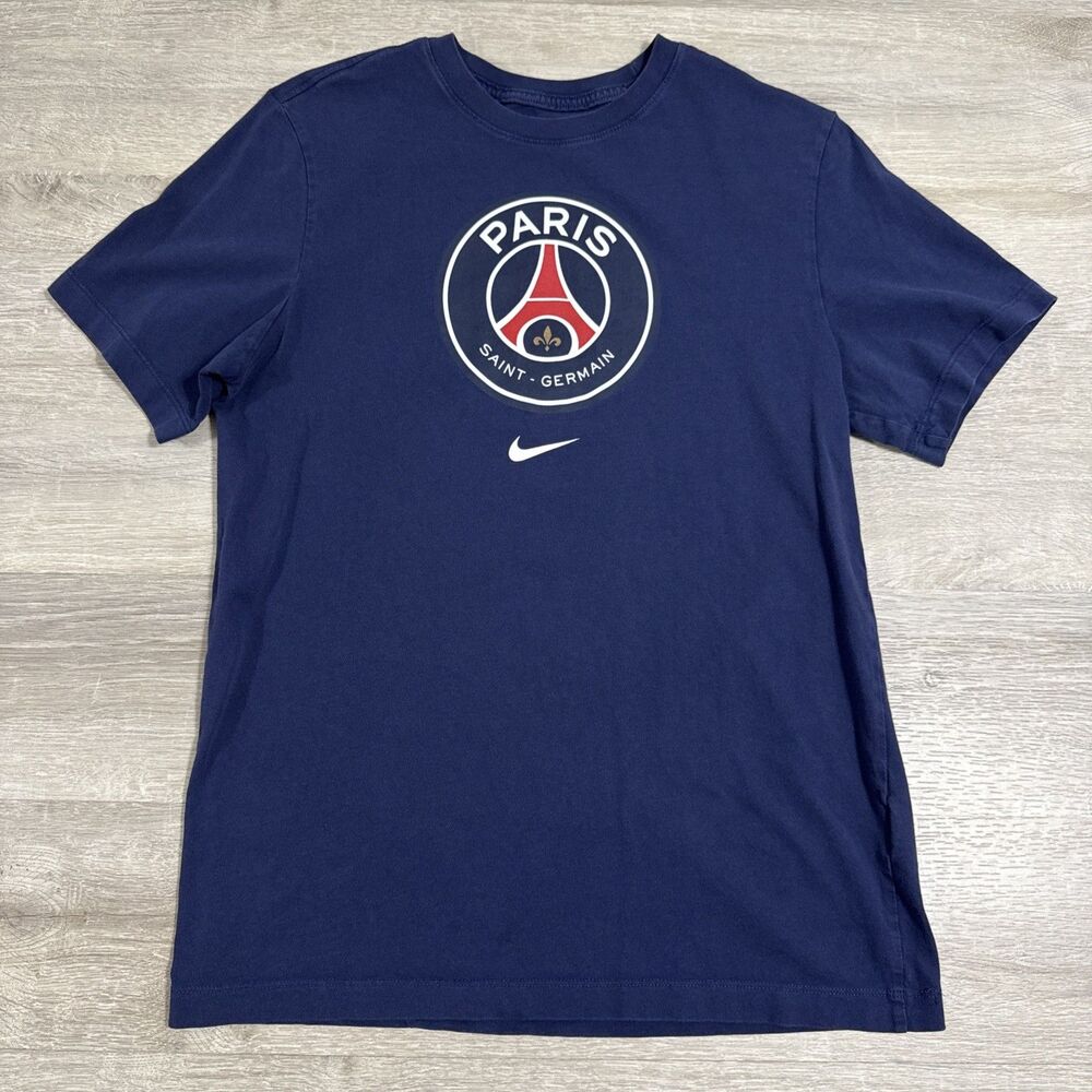 Paris Saint-Germain Shirt PSG Nike Men's Blue Soccer Football Tee Medium